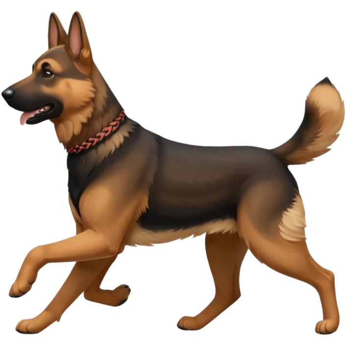 german shepherd running emoji