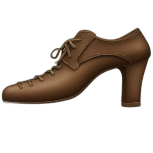 Zapato de mujer gigante y hombre pequeño al lado emoji