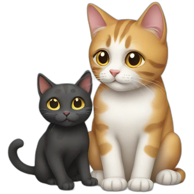 Cat with a human loving emoji