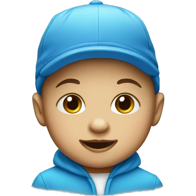Baby with blue hat emoji