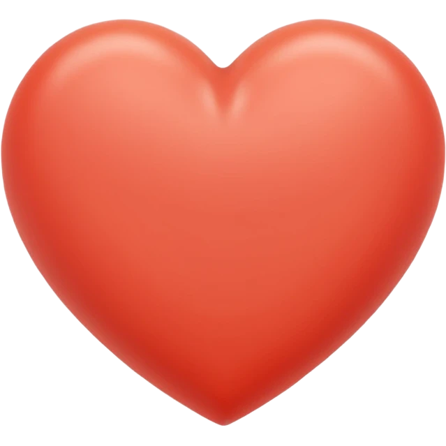 simple clean coral color heart emoji