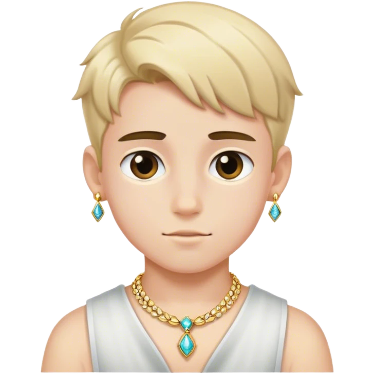 jewelry adorned boy portrait emoji