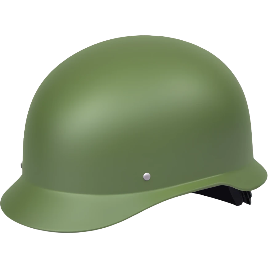 army helmet, simple, green emoji