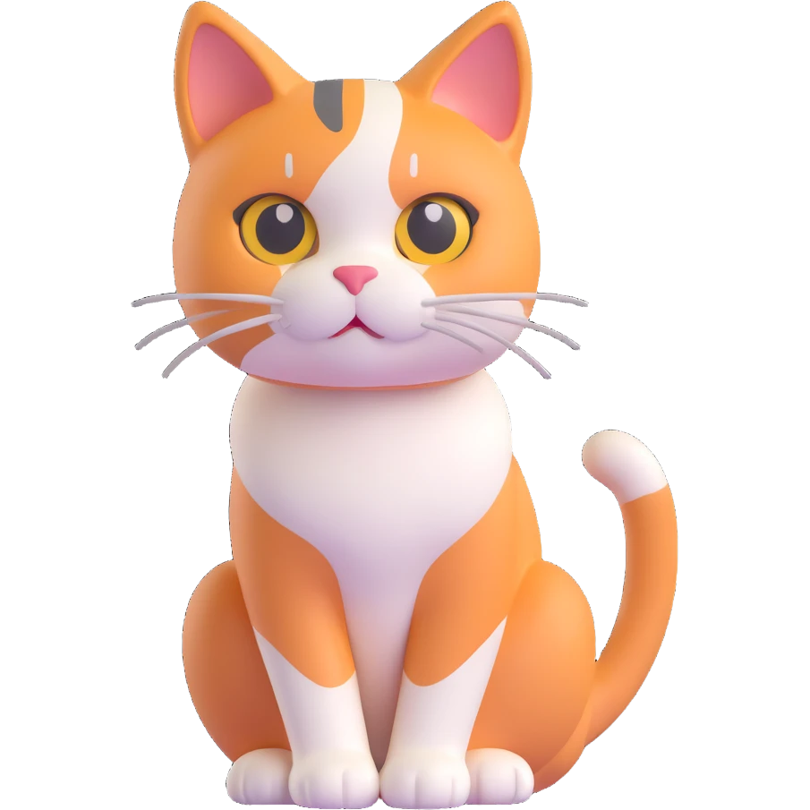 calico cat, playful emoji