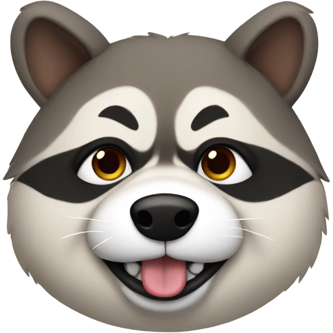 fat dog raccoon emoji