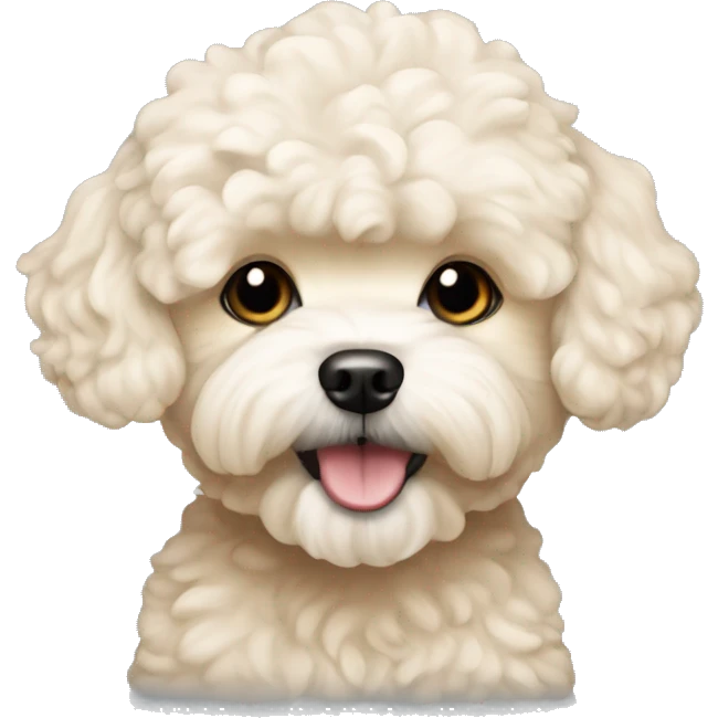 Cream color Maltipoo  emoji