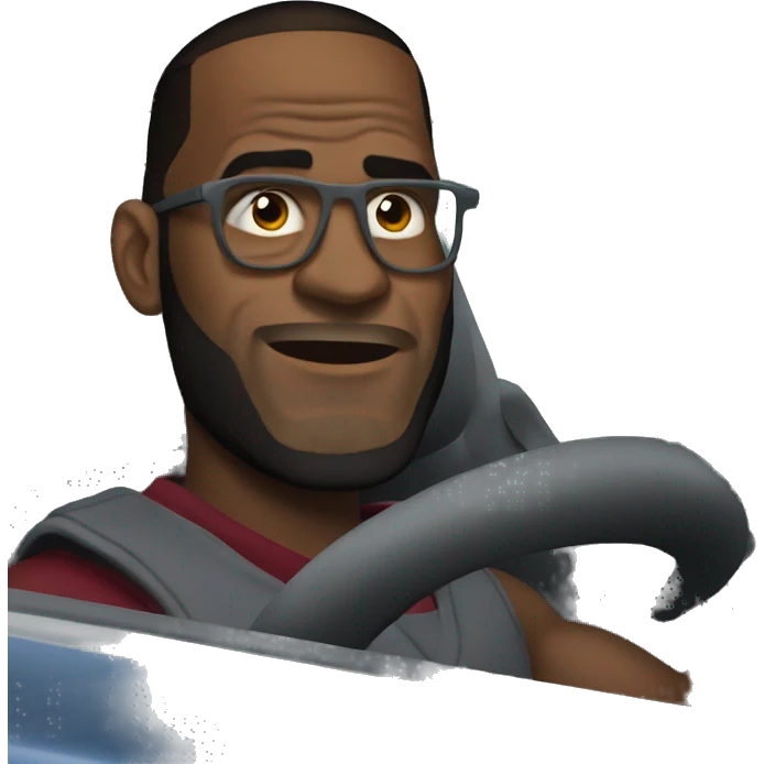 lebron james driving  emoji