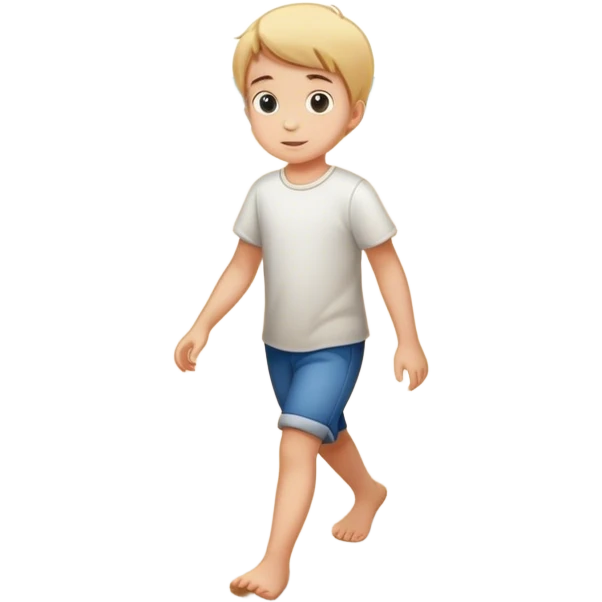 inner child footsteps on sand with other bigger footsteps beside emoji