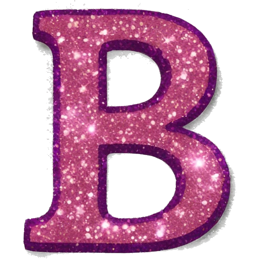 Glitter letter b emoji