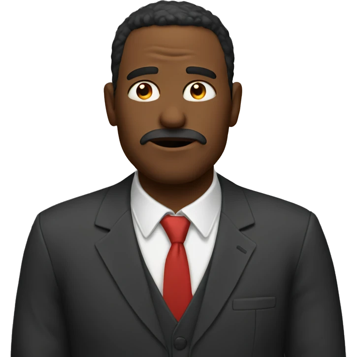 A man saying no emoji