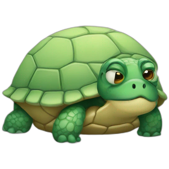Sad turtle emoji