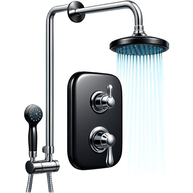 Black luxury shower emoji
