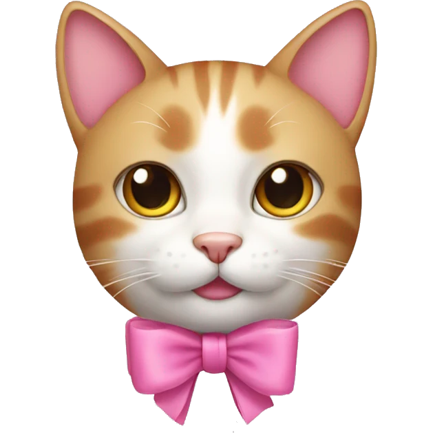 cat with pink bow  emoji