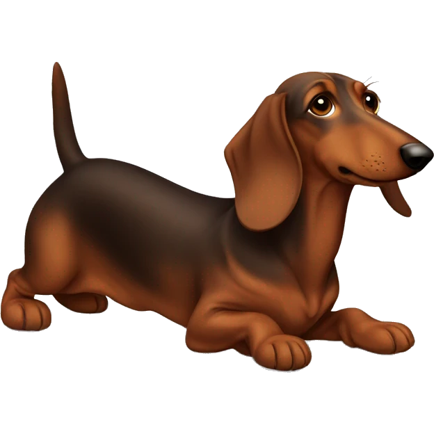 Brown long dechshund emoji