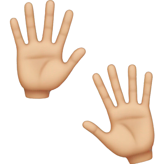 three fingers emoji