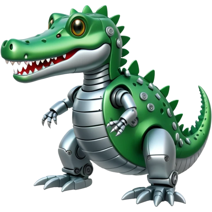 cute robot crocodile  emoji