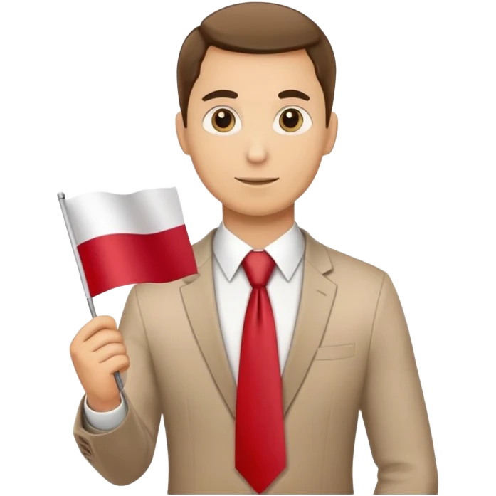 tie man polish flag emoji
