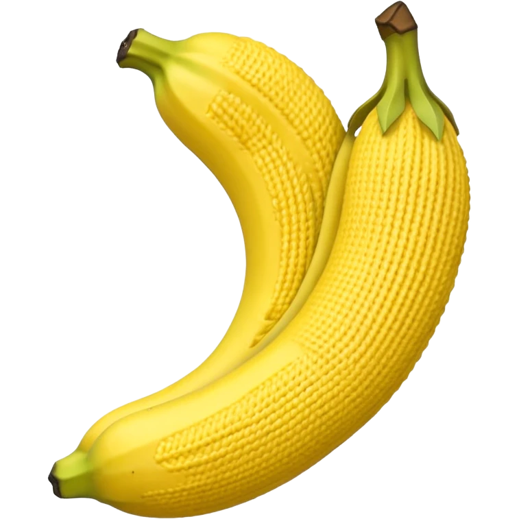 knitted fruit banana emoji