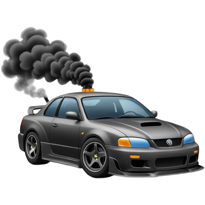Car drifting with smoke emoji