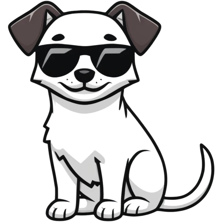 Dog with sunglasses  emoji