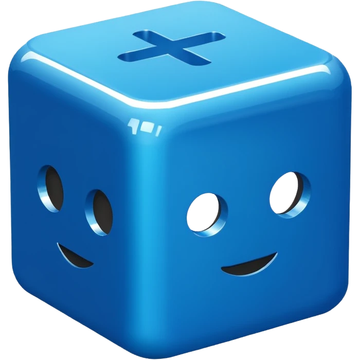 blue Roblox logo emoji
