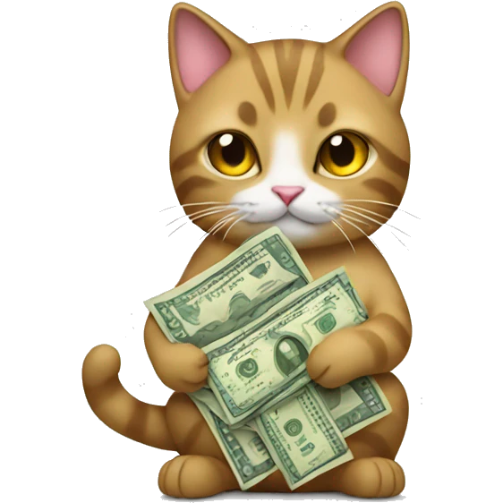 Cat holding money  emoji