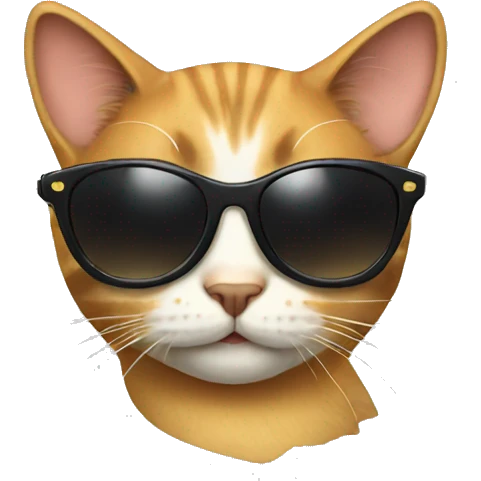 Cat with sunglasses emoji