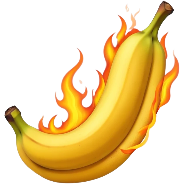 Caca banane on fire emoji