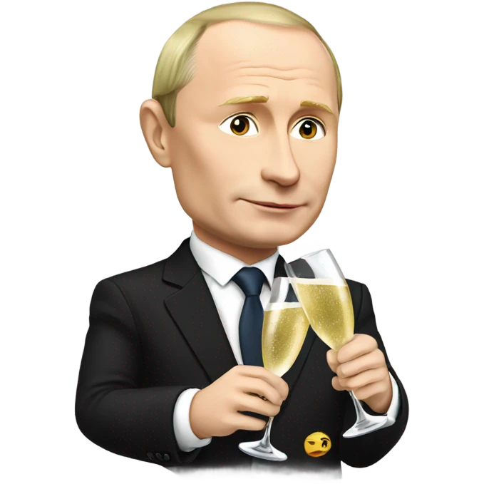Putin with champagne emoji
