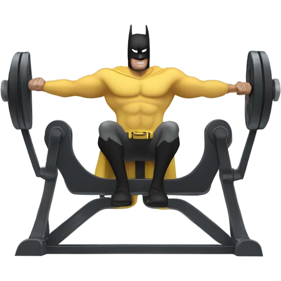 batman doing hip thrusts on a hip thrust machine  emoji