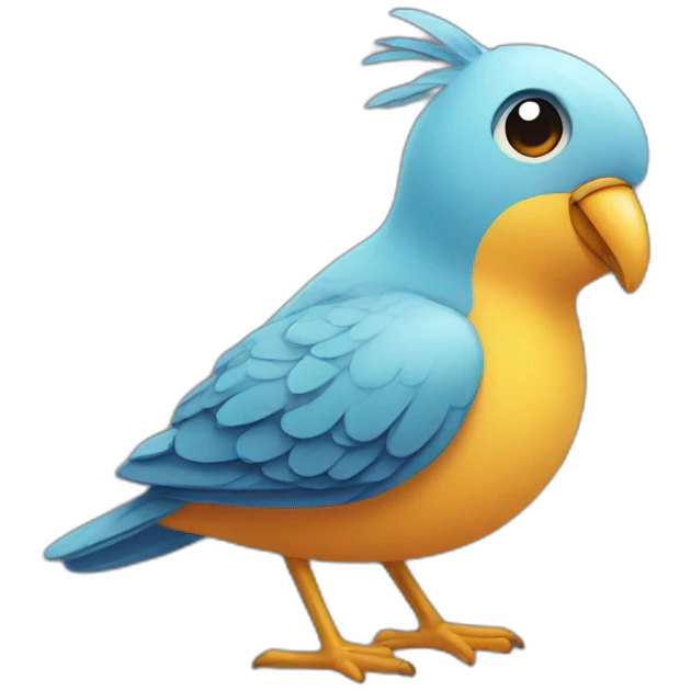 bird emoji thinking about something emoji