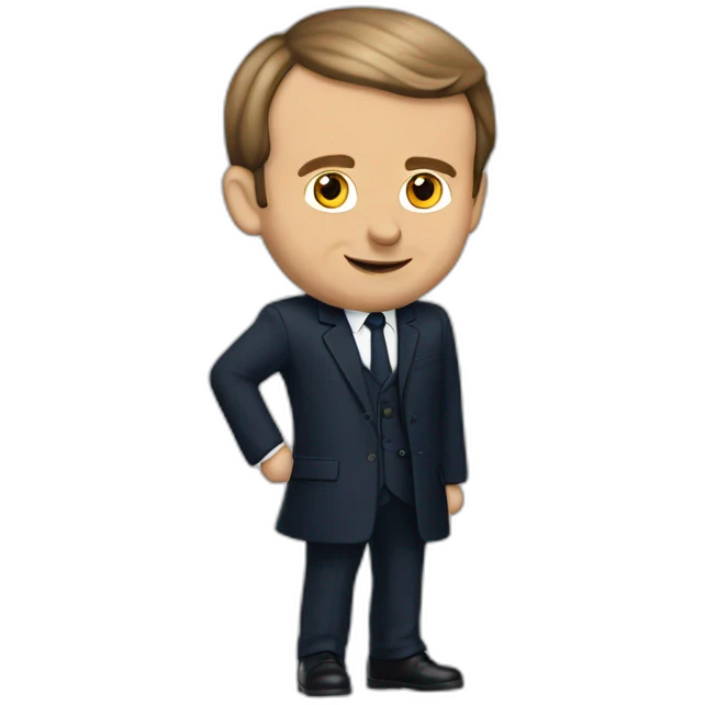 Emmanuel Macron joue a la play emoji