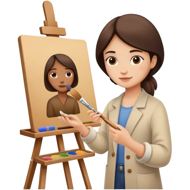 artist painting at easel emoji