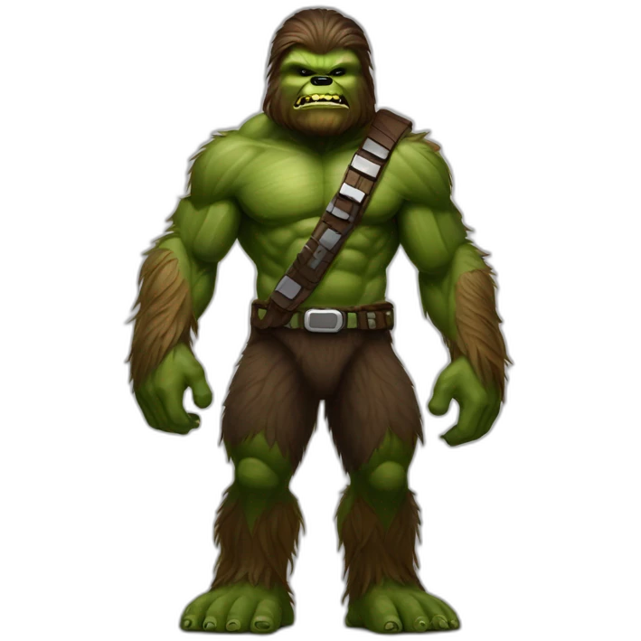 Chewbacca hulk hybrid full body emoji