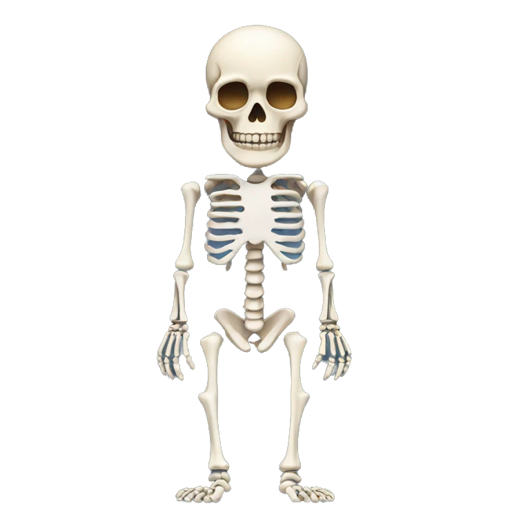 Full skeleton body emoji