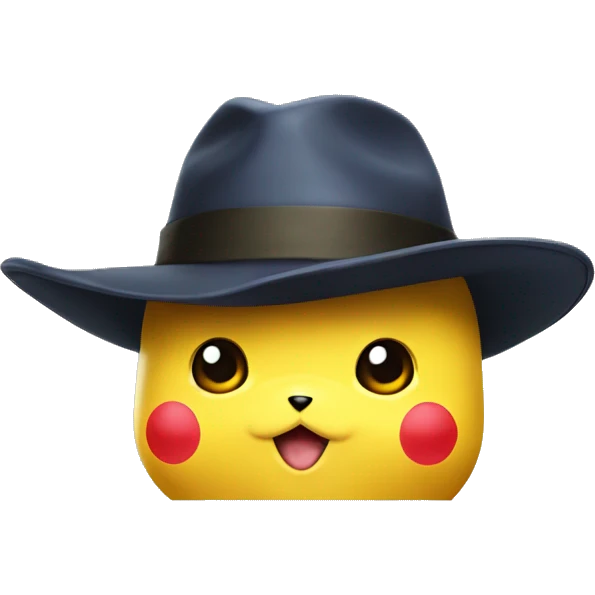 pikachu but us detective hat emoji