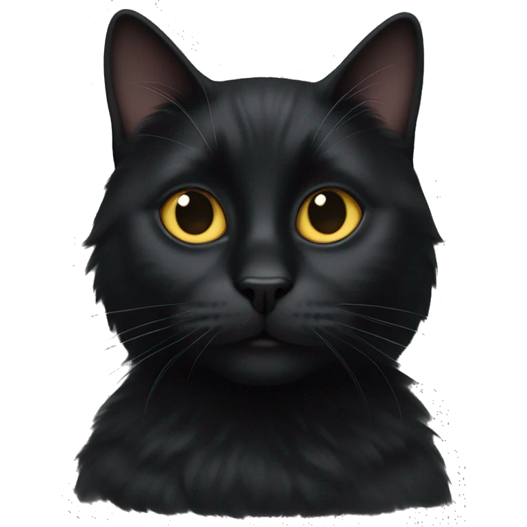 Scootish sorthair black cat emoji