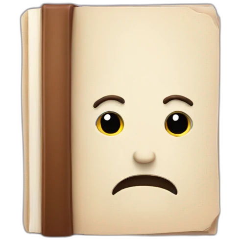 Book with face emoji