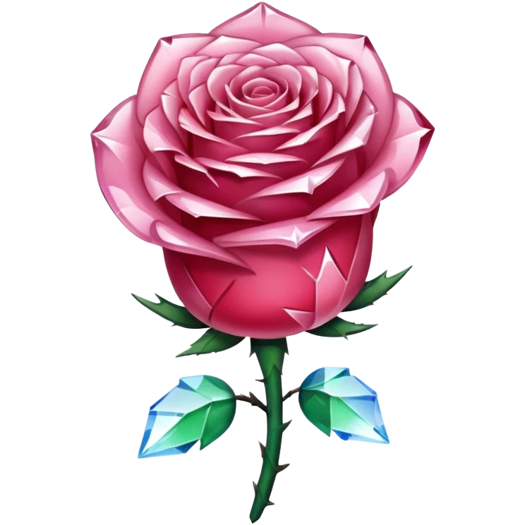 Rose made out of broken crystal  emoji