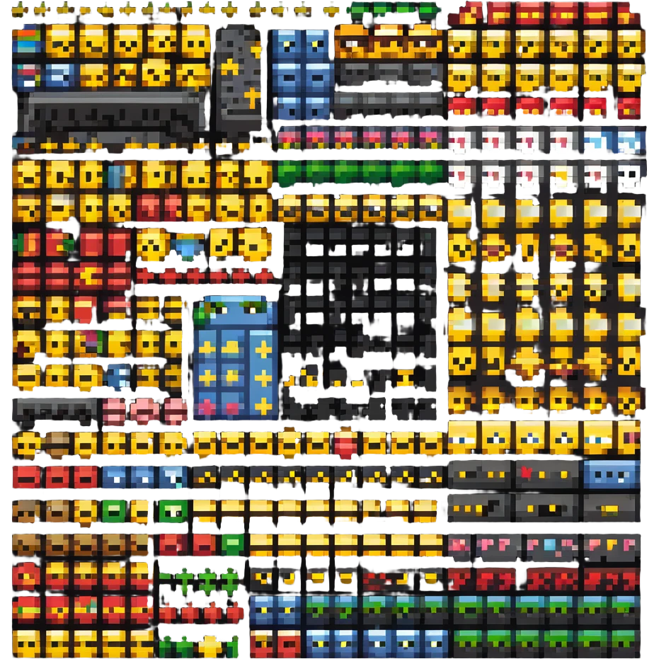 Pixel art emoji using only X and 1 emoji