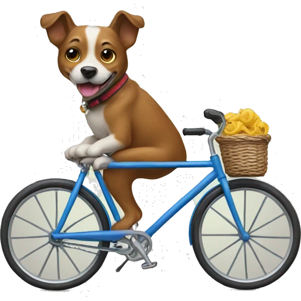 Dog riding a bicycle  emoji
