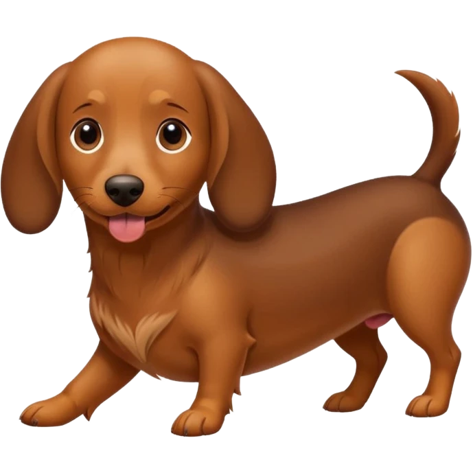 Dog with a wiener dog emoji