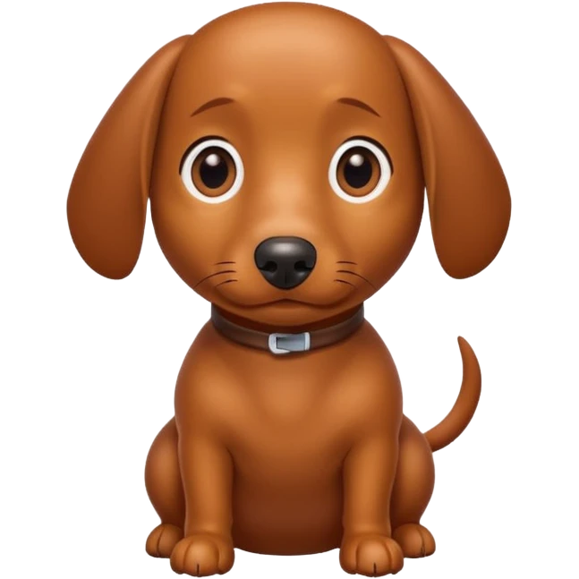 Brown weenie dog emoji