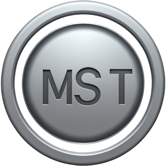 A circle with the letters MST inside emoji