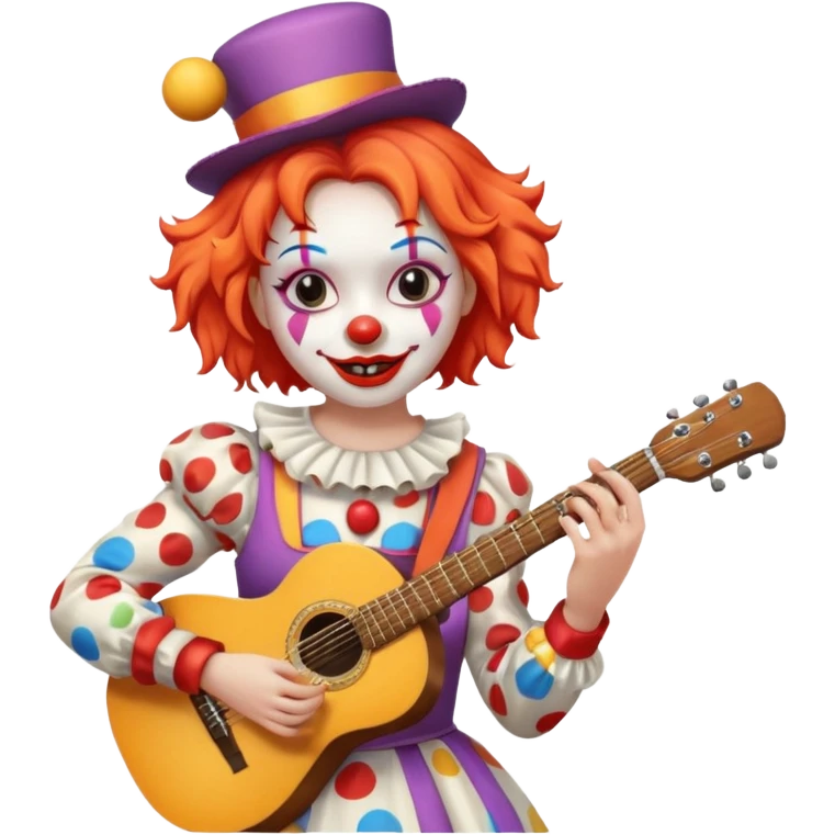  Clown with guitar girl  emoji