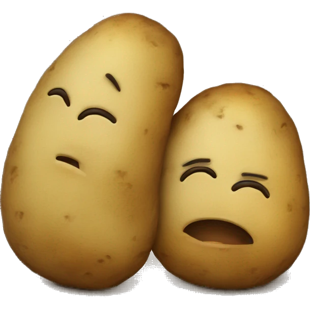 two potatoes sleeping  emoji