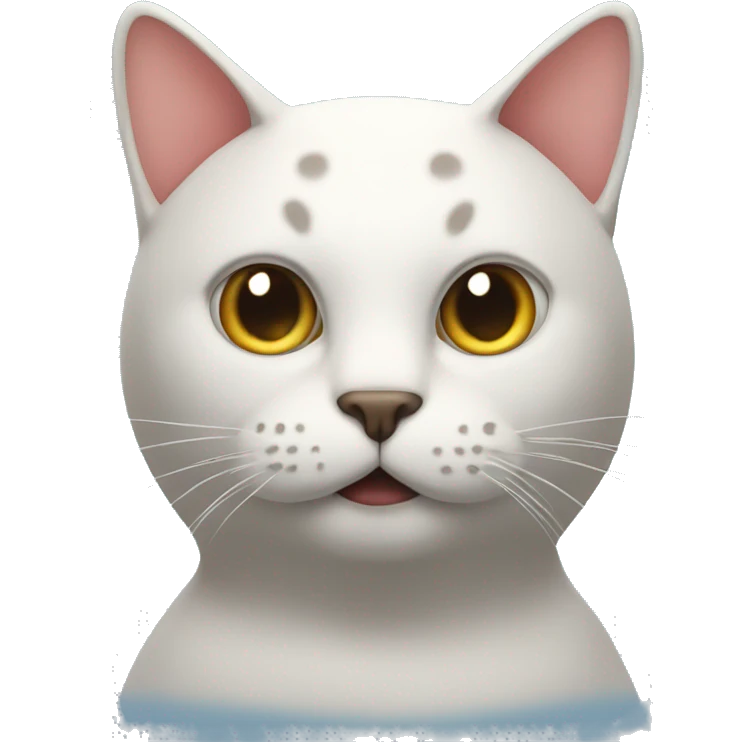 Cat body with fish head emoji