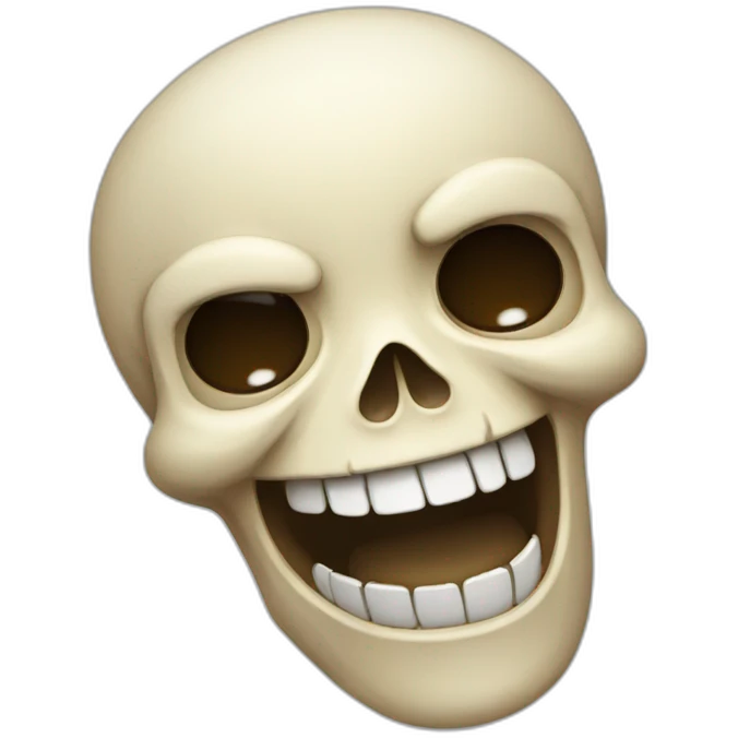 Skull laugh tears emoji