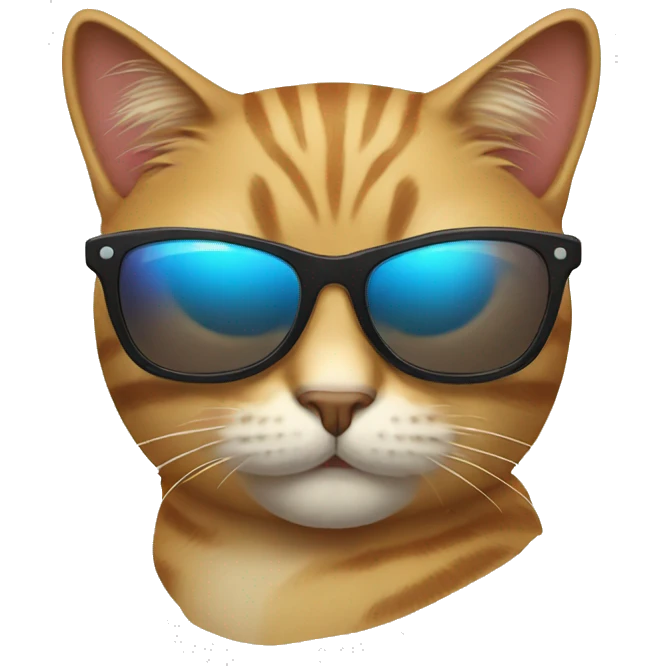 Cat with sunglasses emoji