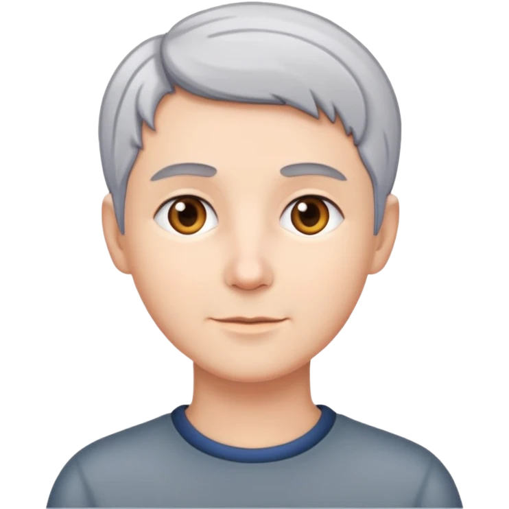 Grey short hair emoji